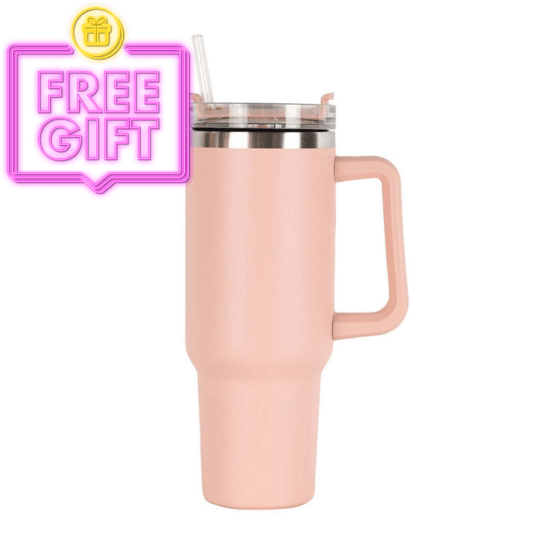 Cozy 40oz Tumbler With Handle Straw & Lid Reusable