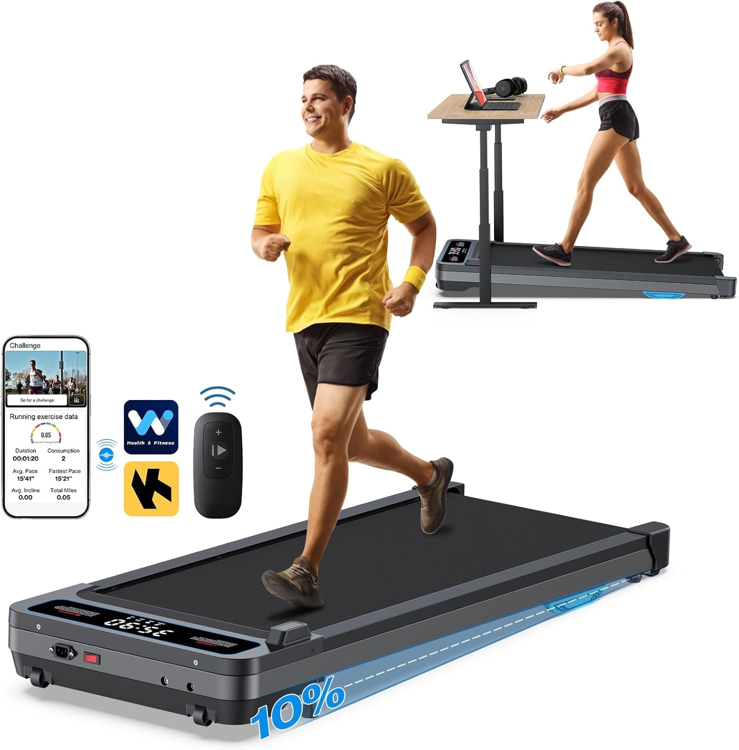 Motorized Treadmill Small Quiet Treadmill Brushless Motor Walking