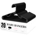 thumbnail image 1 of Cozymood Kids Plastic Hangers, 20 Pack Baby Clothes for Closet, Non-Slip Toddler Hangers for Infant Child Clothing, Small Children Hangers for Pants Coats Skirts, Black, 1 of 8