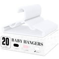 thumbnail image 1 of Cozymood Kids Plastic Hangers, 20 Pack Baby Clothes Hangers for Closet, Non-Slip Toddler Hangers for Infant Child Clothing, Children Hangers for Pants Coats Skirts, White, 1 of 8