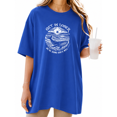 thumbnail image 1 of COZYMY Women's Funny Faith Western Graphic Short Sleeve Shirt Soft Cotton Black Crewneck Summer Tee, 1 of 6