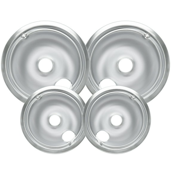 COZZIVITA GE Drip Pans Set of 4 for Electric Stove Thickening to Prevent Bending and Rust
