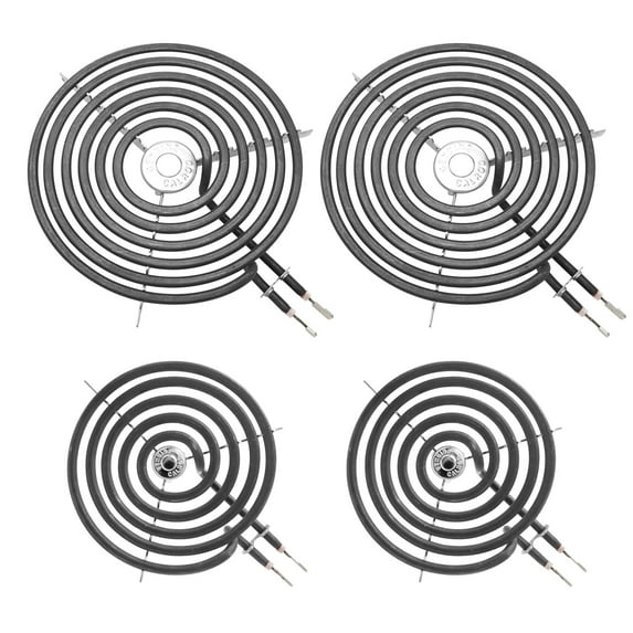 COZZIVITA WB30M1 & WB30M2 Electric Stove Burner Replacement - Fit GE, Hotpoint - 2x 8'' & 2x 6''
