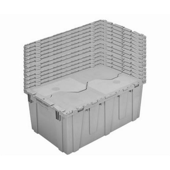CP 27" x 17" x 12" Gray Chafer/Storage Box, 12-Pack, Versatile Food Storage & Transport
