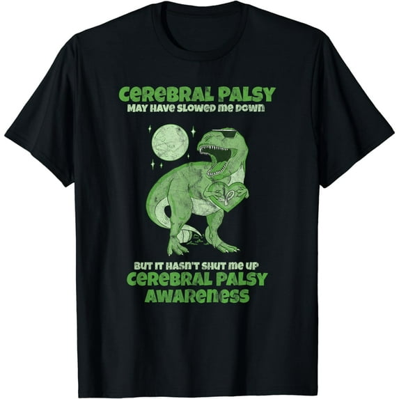 CP Brain Damage Cute Dinosaur Kids Cerebral Palsy Awareness T-Shirt