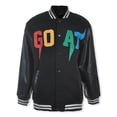 thumbnail image 1 of CP Drygoods Boys' Faux Leather Varsity Jacket Color: black Size: 14 - 16, 1 of 1