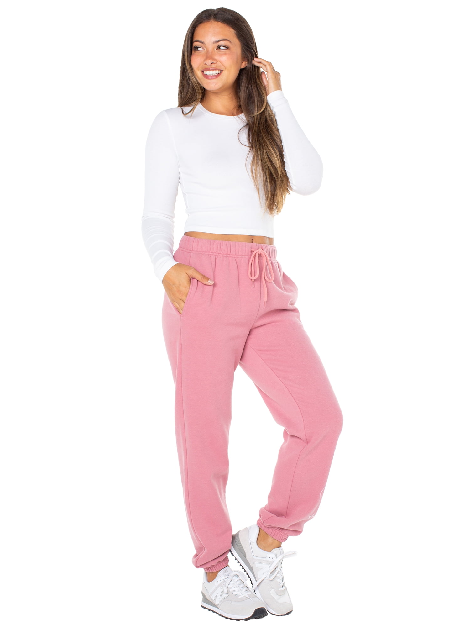 Celebrity Pink Women's and Women's Plus Fleece Jogger Sweatpants, Sizes XS-4X