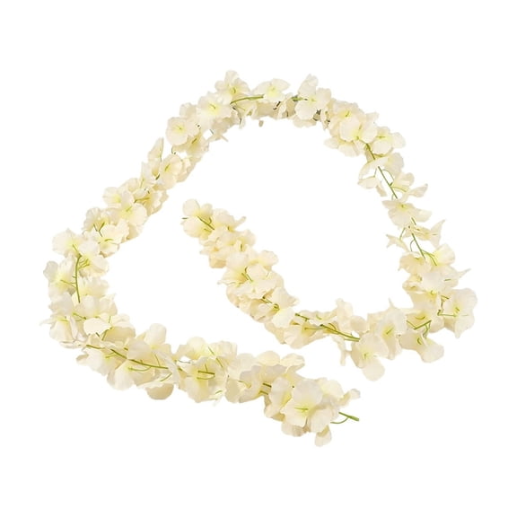 CP Faux Wisteria Flower Garland Champagne Hanging String For Wedding Party Home Garden Wall Ceiling Decor