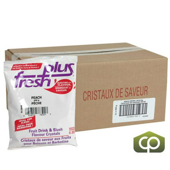 CP Fresh Plus Crystal Peach Drink Mix, 450g (12-Pack Case)