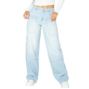 CELEBRITY PINK Women's and Women's Plus Wide Leg Gardener Jeans, Sizes XS-4X