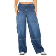 CELEBRITY PINK Women's and Women's Plus Wide Leg Gardener Jeans, Sizes XS-4X