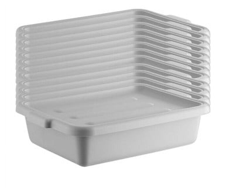 CP HOSPO 20" x 15" x 5" Gray Polypropylene Food Service Tub with Cover