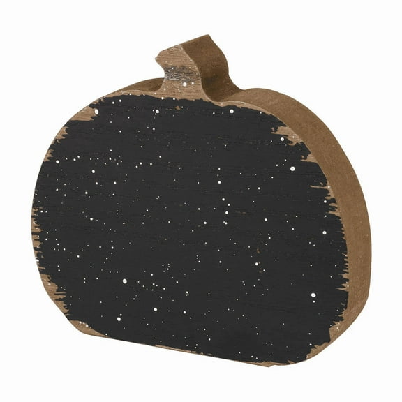 CP Halloween Decor - Small Black Speckled Pumpkin