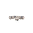 thumbnail image 1 of Devion Furniture Bouke Artificial Leather Modular Sofa Sectional With Ottoman, 1 of 5