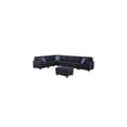 thumbnail image 1 of Devion Furniture Shelaine Artificial Leather Modular Sectional With Ottoman - Black, 1 of 5