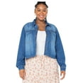 thumbnail image 1 of Celebrity Pink Women's Long Sleeve Denim Shirt, Sizes XS-4X, 1 of 5
