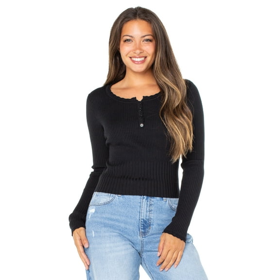 Celebrity Pink LS HENLEY TOP