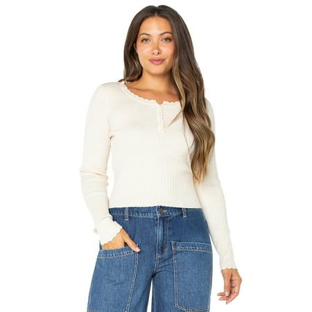 Celebrity Pink LS HENLEY TOP