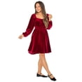 thumbnail image 1 of Celebrity Pink Women's Sweetheart Velvet Dress, Sizes XS-XXXL, 1 of 6
