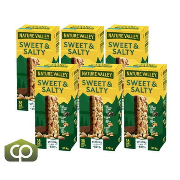 CP Nature Valley Sweet & Salty Granola Bars - 36 Bars x 35g (6/Case)