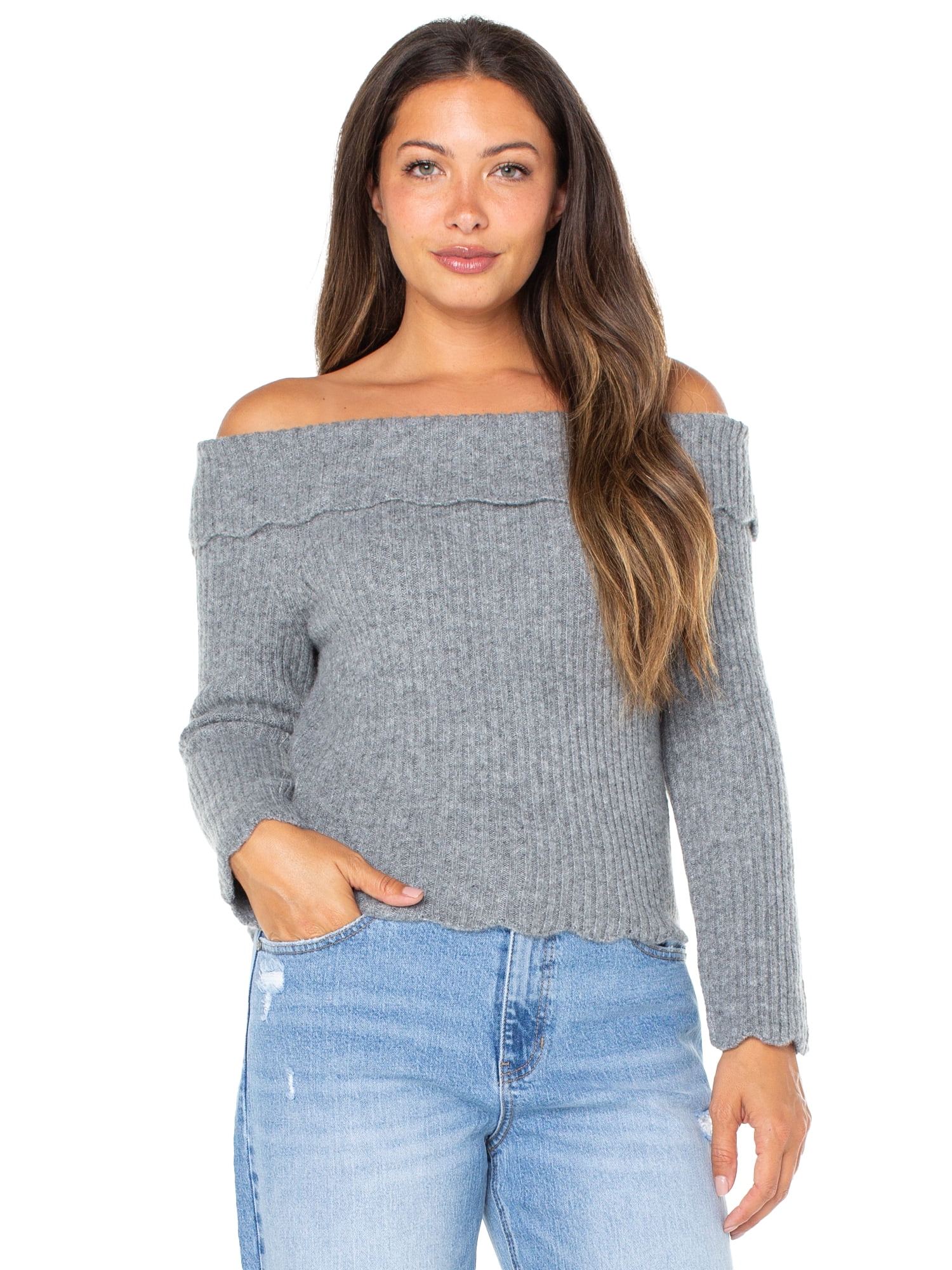 Celebrity Pink Off Shoulder Sweater