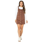 CELEBRITY PINK Women's and Women's Plus Corduroy Pinafore Mini Dress, Sizes XS-4X