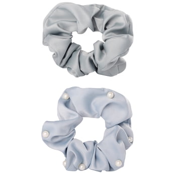 Celebrity Pink Women's Pearl Accent Scrunchie Set with Soft Fabric