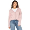 thumbnail image 1 of Celebrity Pink Women's Scalloped Hem Jewel Button Cardigan Sweater with Long Sleeves, Sizes XS-XXXL, 1 of 6