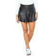 thumbnail image 1 of Celebrity Pink Women's Faux Leather Pleated Skort, Sizes XS-XXXL, 1 of 6