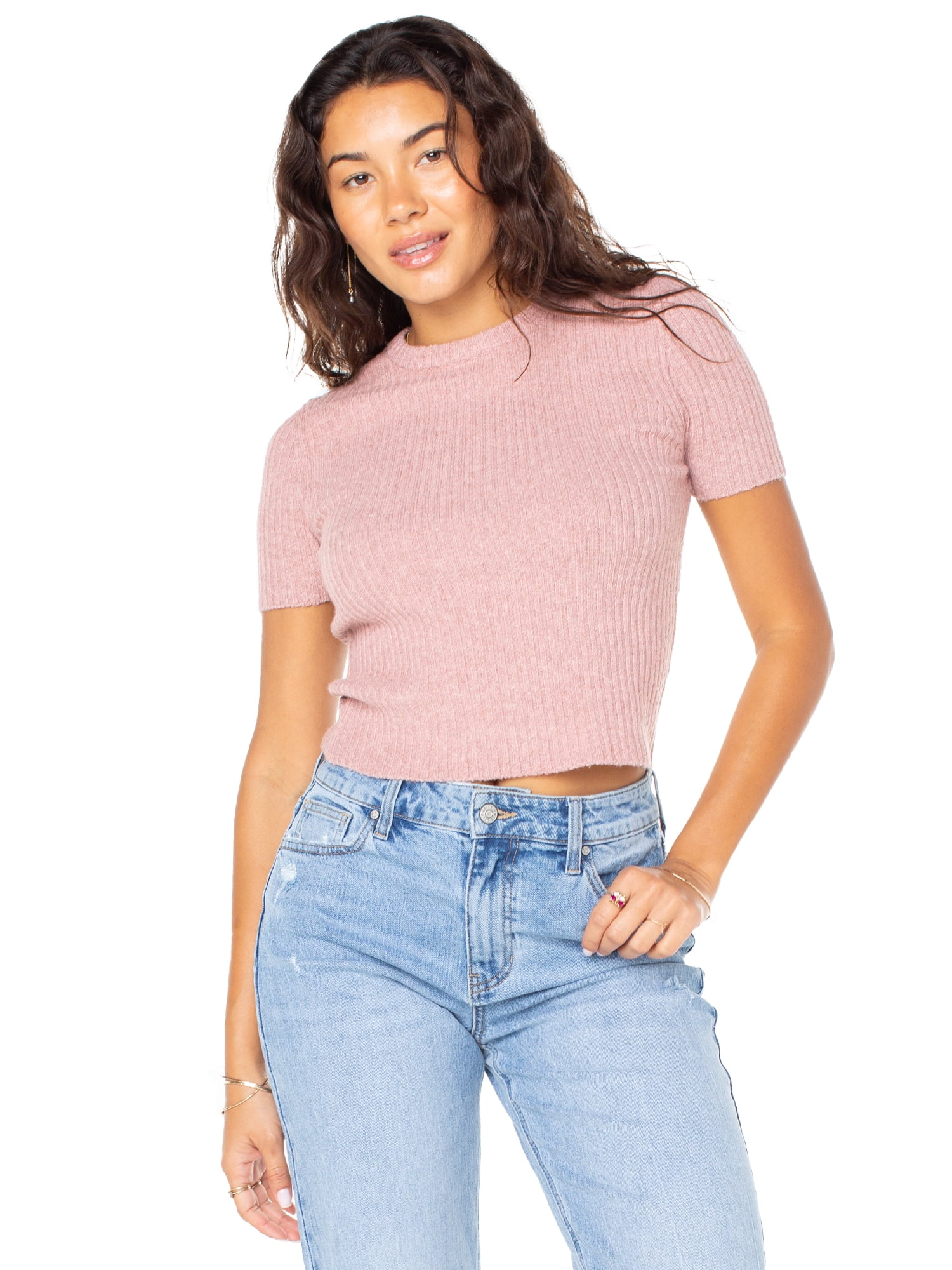 Celebrity Pink Women's Short Sleeve Pullover Sweater, Sizes XS-XXXL