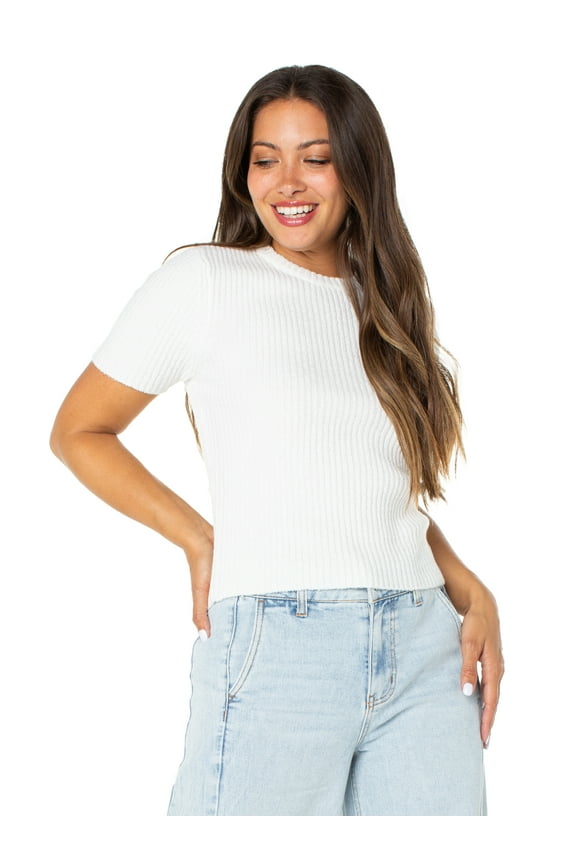 Women's Short Sleeve Pullover Sweater, Sizes XS-XXXL