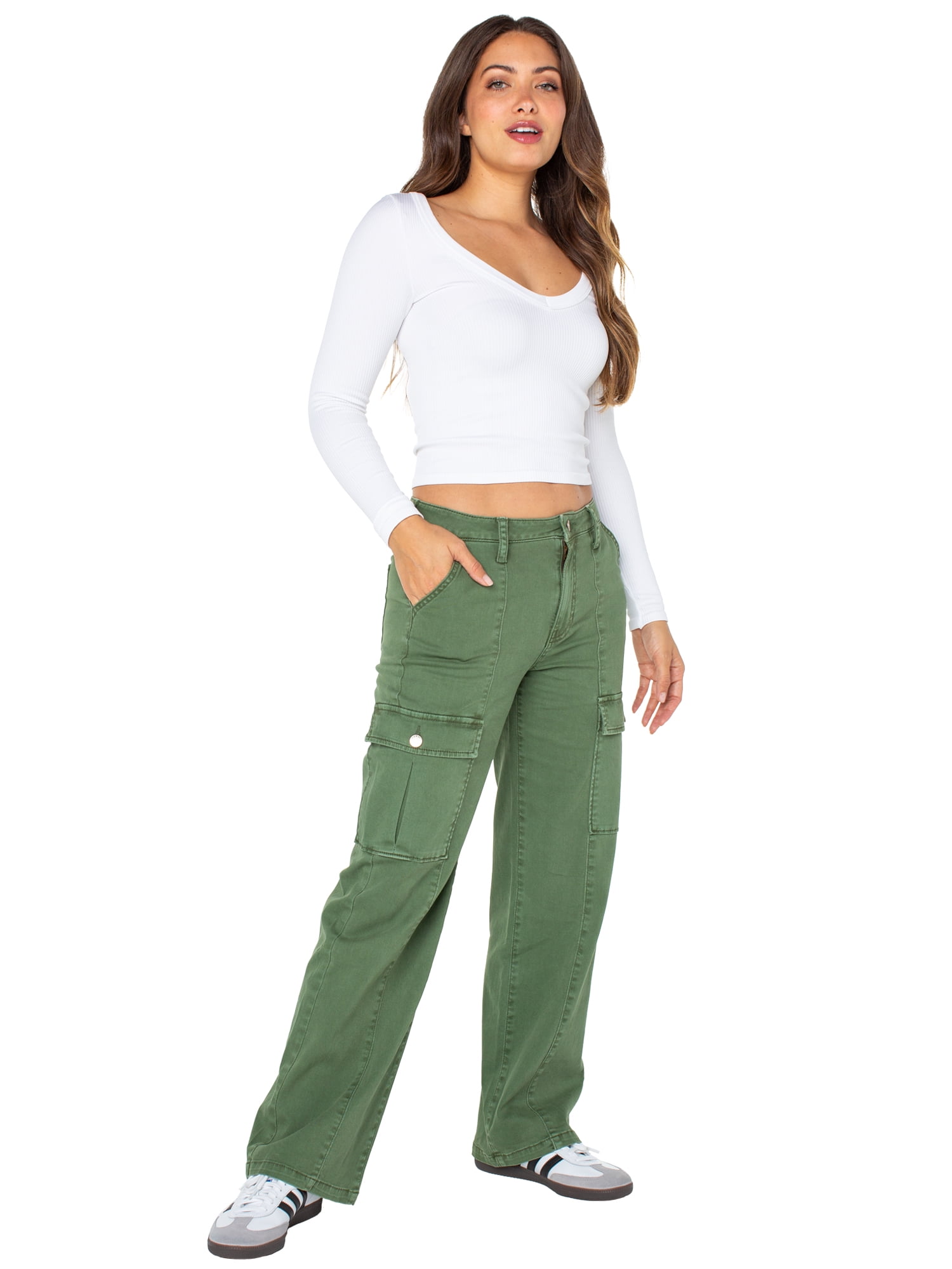 【COLOR iN ID】pr wide cargo pants Celebrity Pink Wide Leg Cargo Pant - Comfy - Walmart.com