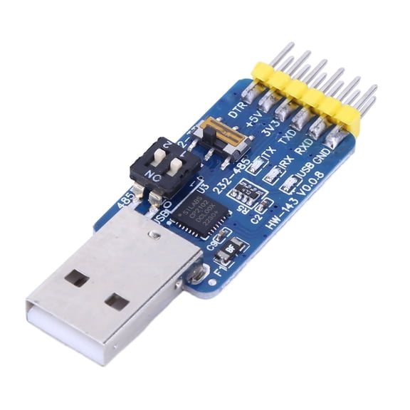CP2102 6-in-1 USB-UART Serial Port Adapter Module, USB to TTL/RS232/RS485 Multi-Mode Serial Debug Tool, 2Mbps Baud Rate, Overcurrent Protection for Arduino/MCU Development