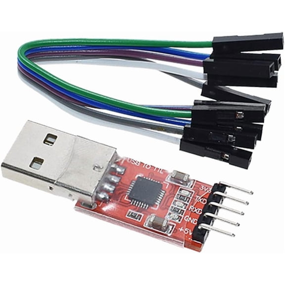 CP2102 USB 2.0 TTL Serial Converter Adapter Module, TTL Download Board with Jumper Wires