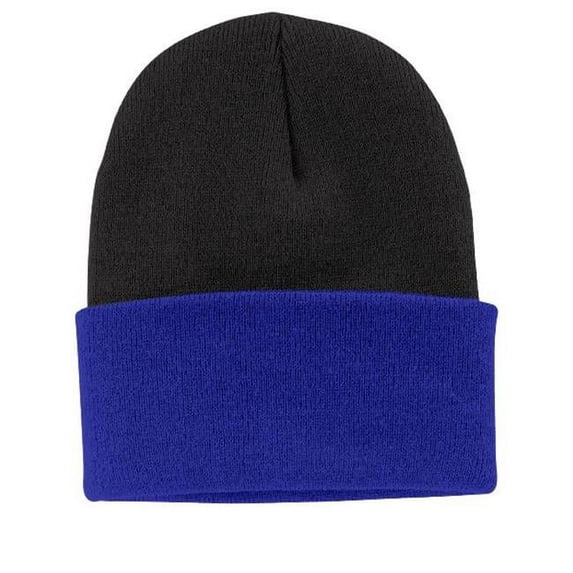 CP90 Knit Cap, Black & Athletic Royal - One Size