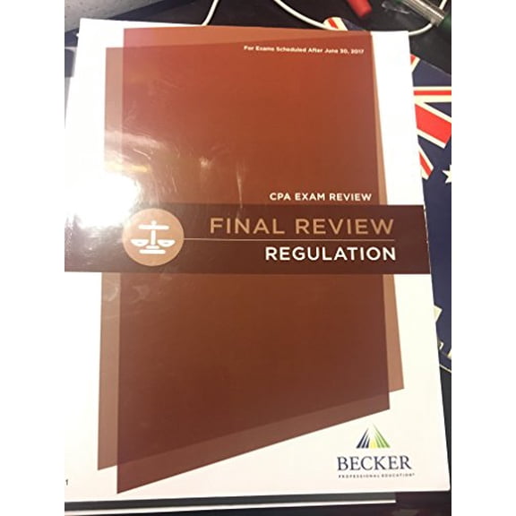 Pre-Owned CPA FINAL REVIEW REGULATION V 3.1 - BECKER REG Paperback