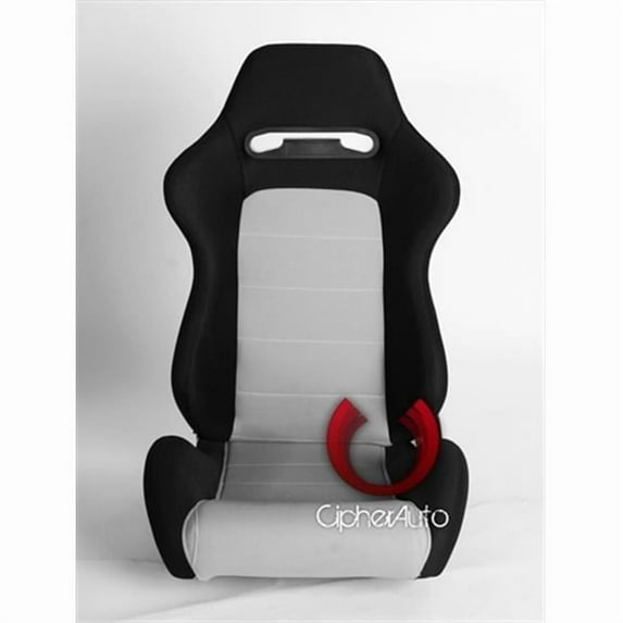 CPA1013 Black and Gray Cloth Racing Seats