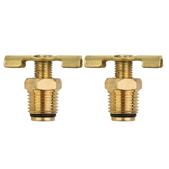 CPAN 12.5mm Solid Brass Compressor Air Tank Port Fittings Drain Valve