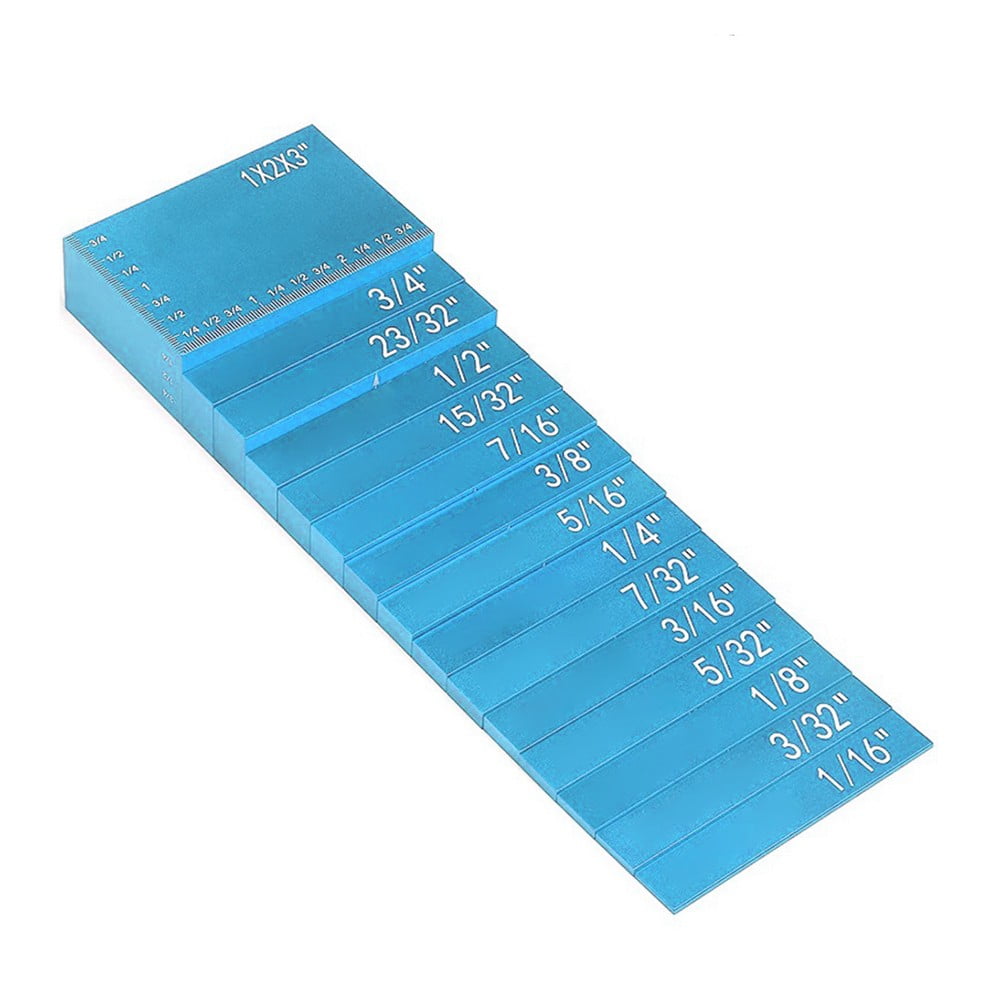 CPAN 15pcs Precision Aluminum Setup Blocks Height Gauge Set Bars for