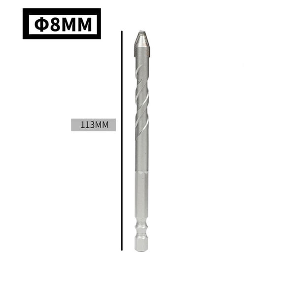 CPAN 1PC Triangular Tungsten Carbide Hole Drill Bit For Concrete Glass 6/8/10/12mm