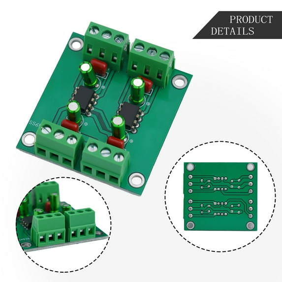 CPAN 1pc DRV134PA Low distortion Unbalanced to Balanced Dual Channel Converter Board