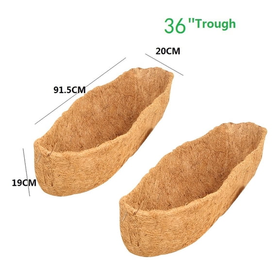 CPAN 2PCS Round Hanging Basket Liner Coconut Replacement Flower Basket