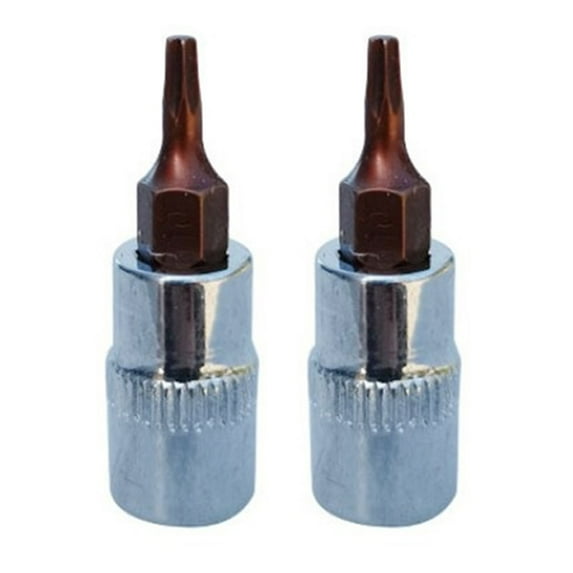 CPAN 2Pc Hex Torx Screwdriver Bit 1/4 Inch Drive Socket Hand Tools T8-T40