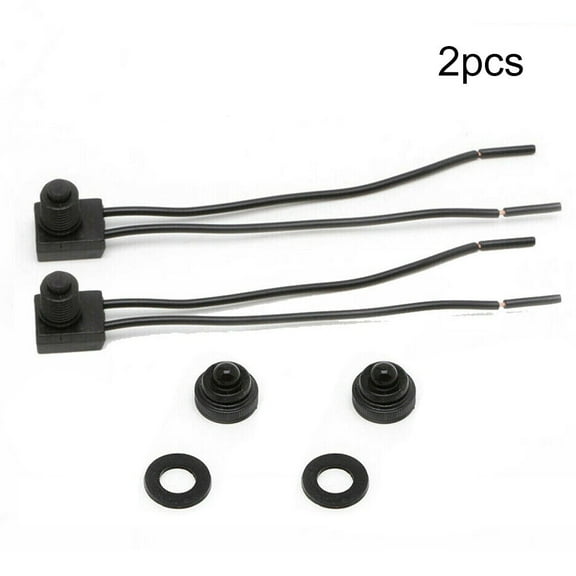 CPAN 2Pcs 12V Waterproof Push-Button On-Off Switch Outdoor Lighting Car Motorcycle