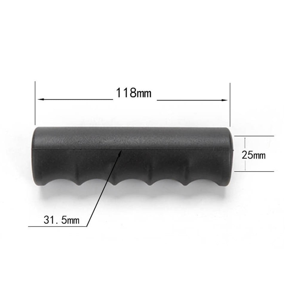 2Pcs Wheelbarrow Rubber Handles, 12-32mm Inner Diameter Round Tubes Black Replacement Universal