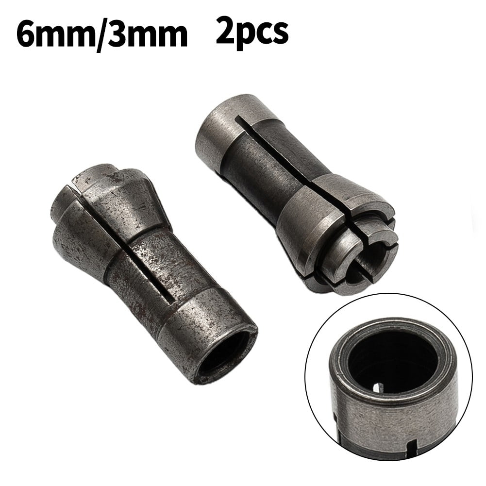 CPAN 2pcs Die Grinder Router 3/6mm Adapter Chuck Collet Holds Arbors
