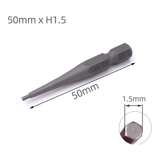 CPAN 50mm 1/4 hex Shank Screwdriver Bit Magnetic Impact H1.5 H 2 H2.5 H3 H4 H5 H6