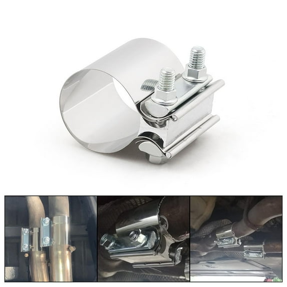 CPAN Adjustable Stainless Steel DIY Exhaust Muffler Connector Sleeve Clamp