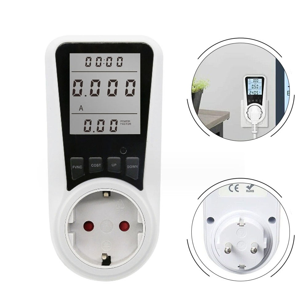 CPAN Digital Energy Cost Meter Electric Meter Socket Power Meter Socket EU 3680W