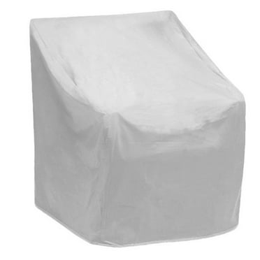CPAN Outdoor Furniture Cover Dust Cover Waterproof 190T Oxford Cloth Windproof UV Protection Furniture Cover for Stacking Chairs Garden Recliners Gray 64*64*70/120cm